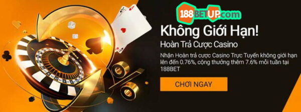 Khuyến mãi hoàn trả Casino 188BET