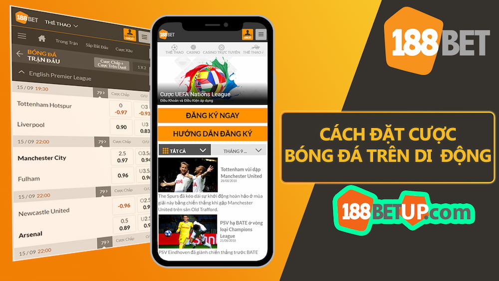 Tỷ lệ kèo đặt cược tại 188BET rất cao