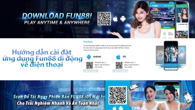 Tải app Fun88 về máy vui chơi thoải thích